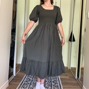 Smocked corset back prairie dress